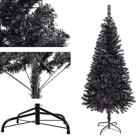 Fekete műfenyő, 120cm 230ág