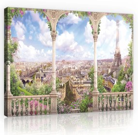 Vászonkép, Párizsi látkép 80x60 cm méretben