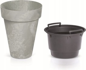 Cube Slim Beton Effect utántöltő kaspó 25L nagy