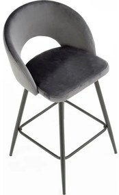 Bárszék 89x49 cm szürke/fekete