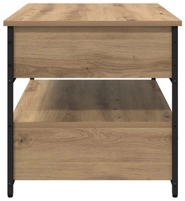 Dohányzóasztal fiókkal kézműves tölgy 70x50x50cm Faanyag