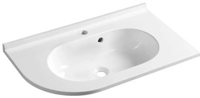 Sapho - PULSE sarok aláépíthető mosdó 75x43 cm márvány/fehér