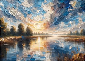 Kép - Napfestmény a víz felett (70x50 cm)
