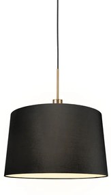 Modern függőlámpa bronz árnyékolóval 45 cm fekete - Combi 1