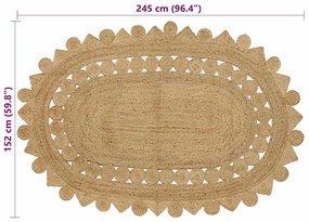Szőnyeg Bézs 152 x 245 cm Juta