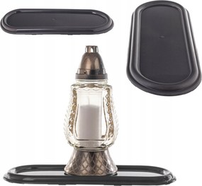 Mécsestartó Állvány 40 cm Sírkőtálca Alátét Grafit Műanyag