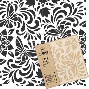 Festősablon Csempe Csempék Többször felhasználható 15x15cm Lorca Butterfly minta