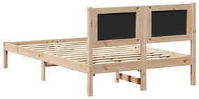 vidaXL Ágykeret fejtámlával Tópszínű 120 x 200 cm Tömör fenyőfa