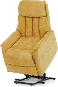Sárga elektromos relaxfotel kábeles vezérléssel, szövet kárpitozással, TV-H9727 YEL2