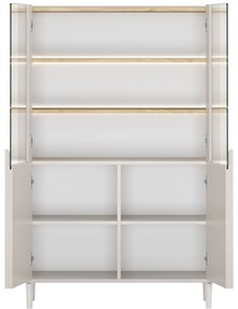 Amilio vitrin 100 cm - kasmír / olajozott tölgy / kasmír fogantyú
