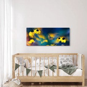 Kép - Sárga pillangó virággal (120x50 cm)