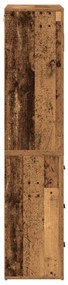 Magas szekrény Régi fa 80x33x150 cm Mérnökelt fa