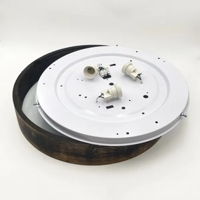 OAK SMOKY mennyezeti lámpa 3xE27/15W/230V, 47,5 cm, tölgy/sötétbarna