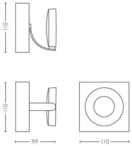 Philips 53170/31/P0 - Dimmelhető spotlámpa MYLIVING CLOCKWORK 1xLED/4,5W