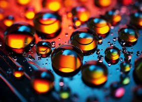 Poszter 70x50cm Közelvíz cseppek