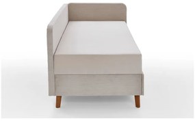 Bézs kárpitozott egyszemélyes ágy tárolóhellyel 90x200 cm Cabana – Meise Möbel
