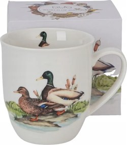 650ML-ES Porcelán Bögre Nagy, Kávéfüllel Madárvilág Kacsák