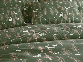Mikroszálas ágyneműhuzat OAK DEER sötétzöld Ágyneműhuzat mérete: 70 x 90 cm | 140 x 200 cm