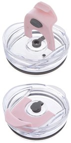 Rózsaszín termobögre szívószállal 1,2 l Termo – Orion