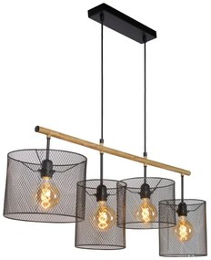 Lucide 45459/04/30 - Csillár zsinóron BASKETT 4xE27/60W/230V