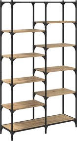 vidaXL Könyvespolc kézműves tölgy 100 x 32 x 170 cm Faanyag