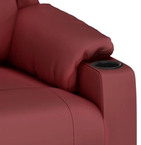 bordó műbőr elektromos masszázsfotel