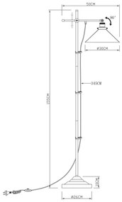 Globo 15053S - Állólámpa LENIUS 1xE27/60W/230V