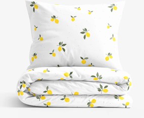 Goldea pamut ágyneműhuzat - citromok 140 x 200 és 70 x 90 cm