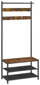 NAVOR álló fogas barna/fekete