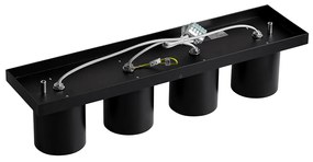 Modern mennyezeti spotlámpa fekete 4-lámpás - Tubo