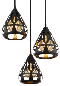 Globo 15889-3H - Csillár zsinóron HASSAN 3xE27/40W/230V