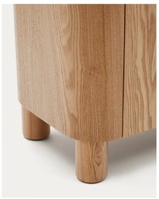 Natúr színű TV-állvány kőrisfa dekorral 200x52x40 cm Salaya – Kave Home