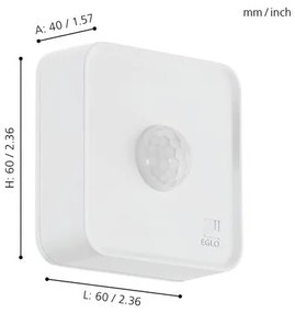 Eglo 33236 - Kültéri mozgásérzékelő CONNECT SENSOR 3xAA 12 m fehér IP44