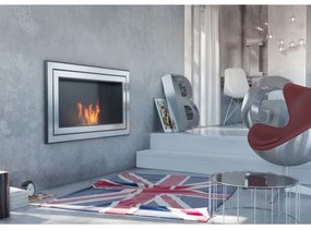 Kratki JULIET/1800/TUV - Beépíthető BIO kandalló JULIET 65x180 cm 3x2,5kW króm