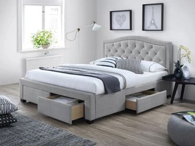 Kárpitozott ágy ELECTRA 180 x 200 cm szürke