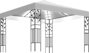 vidaXL fehér pavilon LED fényfüzérrel 3 x 3 m