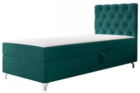 Egyszemélyes ágy 90 cm Jenaks 1 (türkiz) (ágyráccsal és matraccal) (tárolóhellyel) (J). 1103621