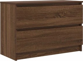 vidaXL barna tölgyszínű szerelt fa TV-szekrény 80x35x54 cm