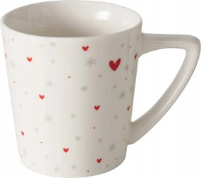 Kerámia Bögre Fehér Karácsonyi Mintás 300 ml Mikulás Ajándék