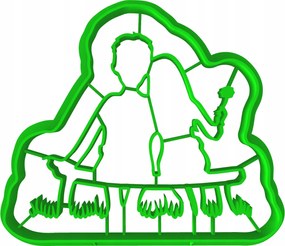 Forma Lyukasztó Sütemény- és Mézeskalácsvágó Valentin-napi pad pár