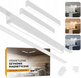 Mágneses sínvilágítás 2x Sín 1m 2x 20W Led lámpa 3CCT fehér