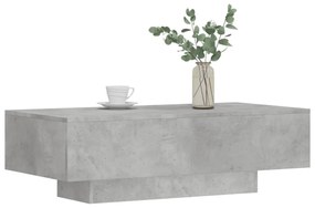 betonszürke szerelt fa dohányzóasztal 100x49,5x31 cm