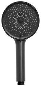 Matt fekete műanyag zuhanyfej ø 12 cm Softwater – Wenko
