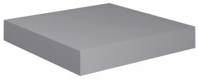 szürke MDF lebegő fali polc 23 x 23,5 x 3,8 cm