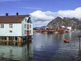 Poszter 40x30cm Halászfalu a vízparton 2, Assaf Frank