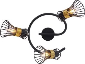 Globo 54814-3 Spot metál fekete-arany színben. Ø250, H:220, exkl. 3xE14 40W 230V