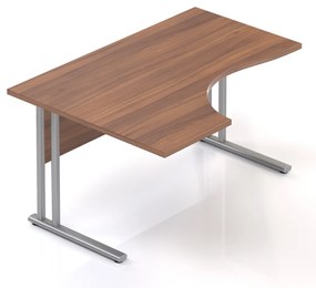 Visio ergonomikus asztal 140 x 100 cm, bal, dió