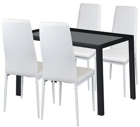 Nicole 4+1 étkező garnitúra fehér