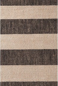 Fekete-krémszínű kétoldalas-kézi szövésű juta futószőnyeg 80x200 cm Playa – Hanse Home