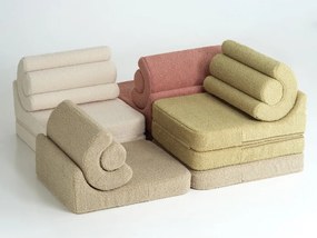 Világosbarna buklé gyerek fotel Flipster – Wigiwama